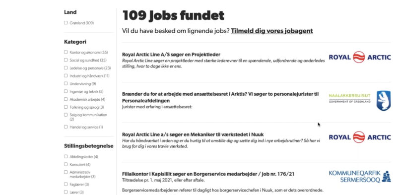 How To Get a Job in Greenland Website